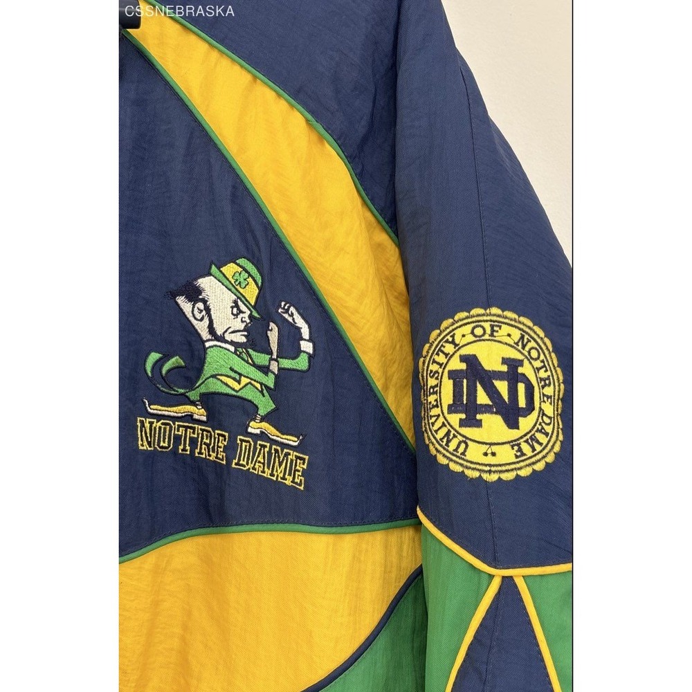Vintage Notre Dame Fighting Irish half-zip windbreaker jacket‎ Multicolor - XXL - Picture 2 of 9